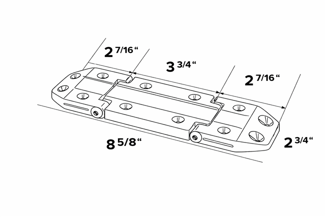 3 Piece Hatch Hinge