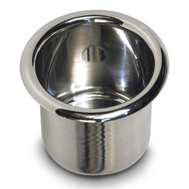 Cup Holders Spun Aluminum - Medium (3 - 3 / 8")