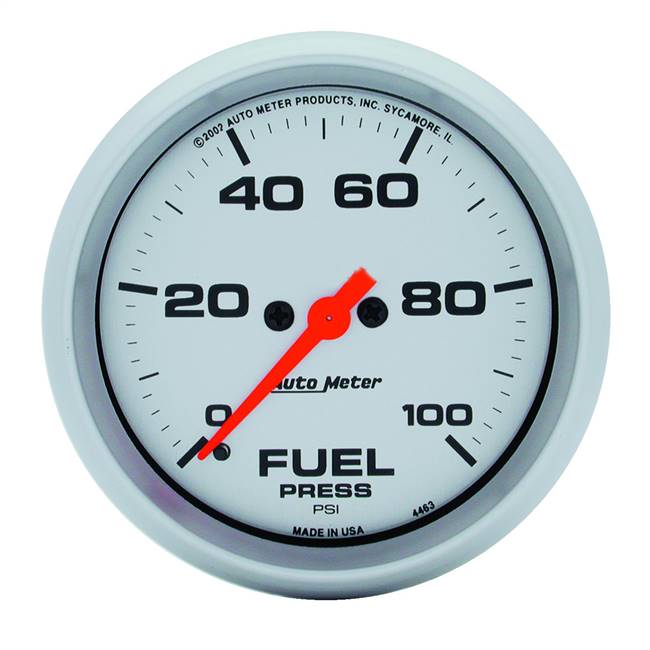 Fuel Pressure 100 PSI 2 - 5 / 8" Silver