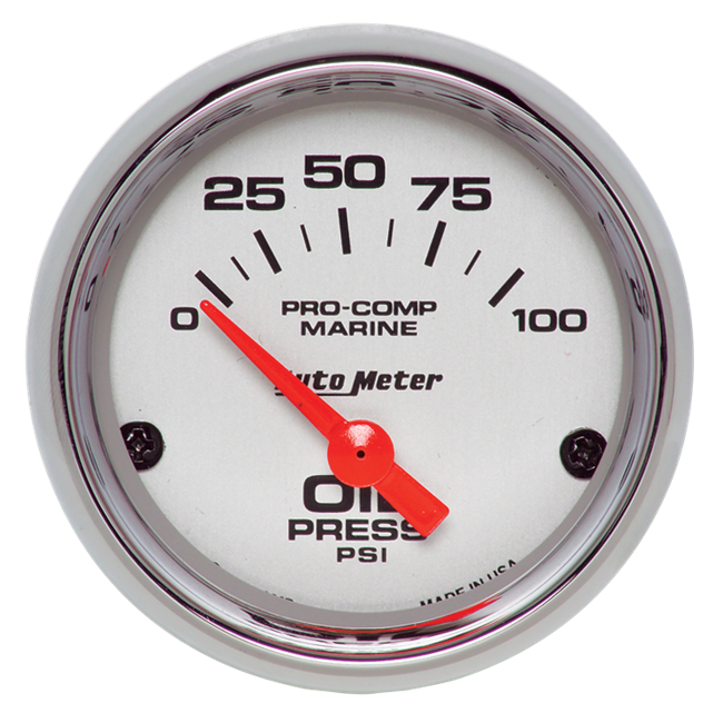Oil Pressure 100 PSI 2 - 1 / 16" Platinum