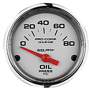 Oil Pressure 80 PSI 2 - 1 / 16" Platinum
