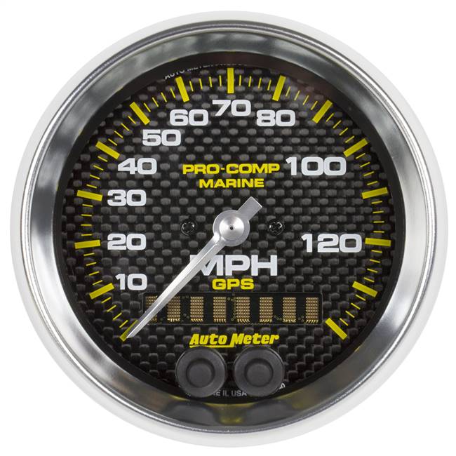 GPS HP Speedometer with Display 140 MPH 3 - 3 / 8" Carbon Fiber