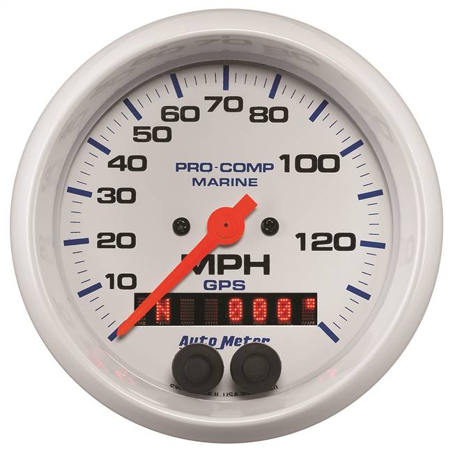 GPS HP Speedometer with Display 140 MPH 3 - 3 / 8" White