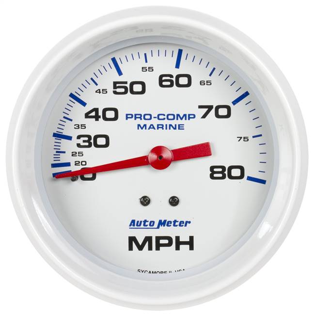 Speedometer 80 MPH 3 - 3 / 8" White