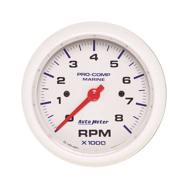 Tachometer 8,000 RPM 3 - 3 / 8" White