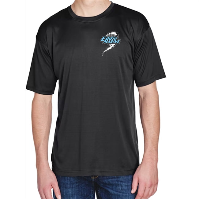 Eddie Marine American Flag - Dri - FIT | Black Tee