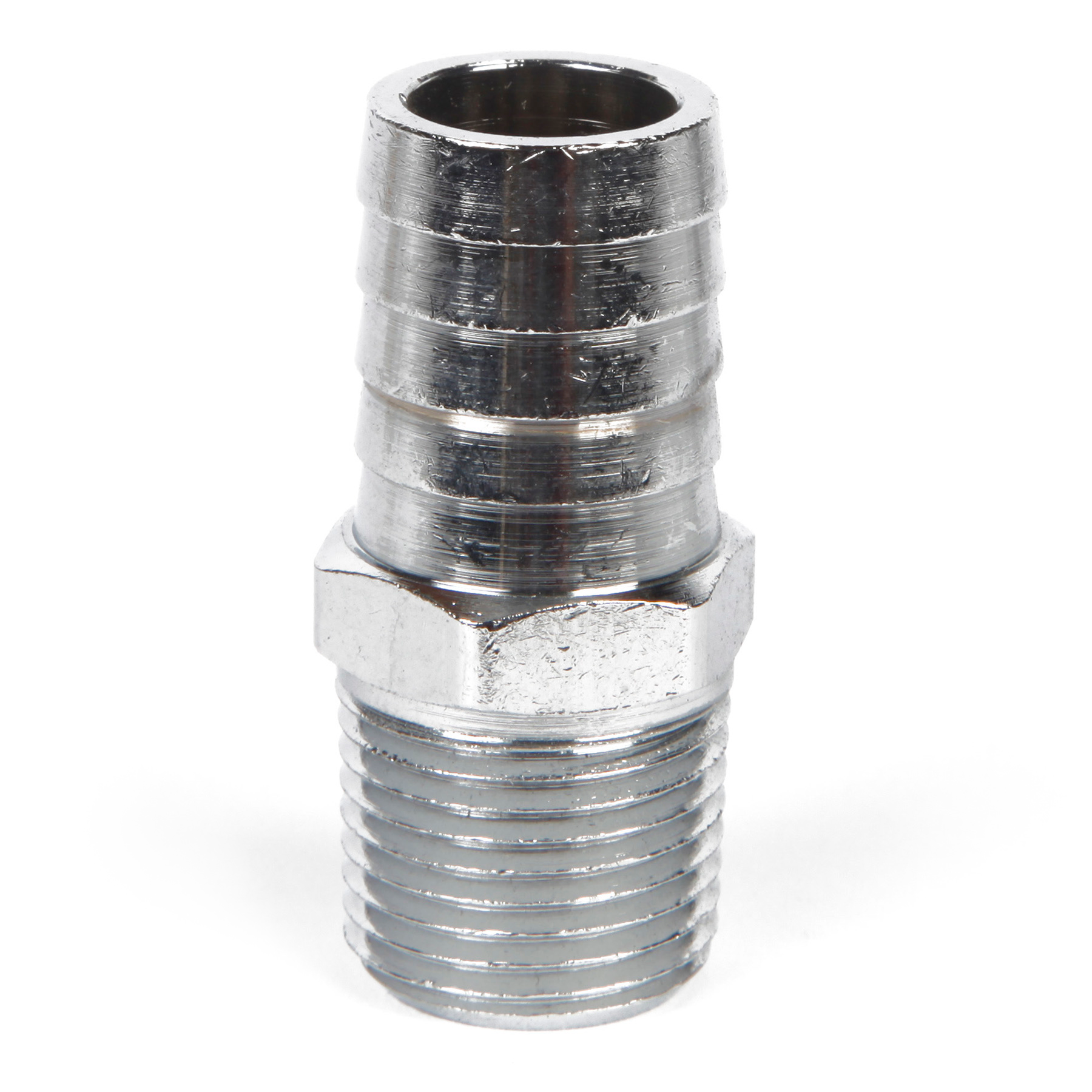 Chrome Brass Fitting 1/2" NPT 5/8" Hose
