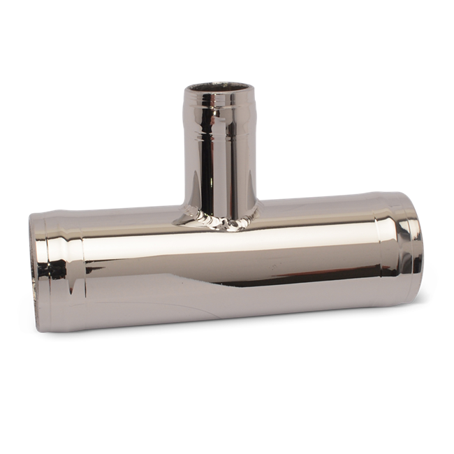 Stainless Steel Tee Fitting 1 1/4" Hose X 1 1/4" Hose with 3/4" Hose Nipple
