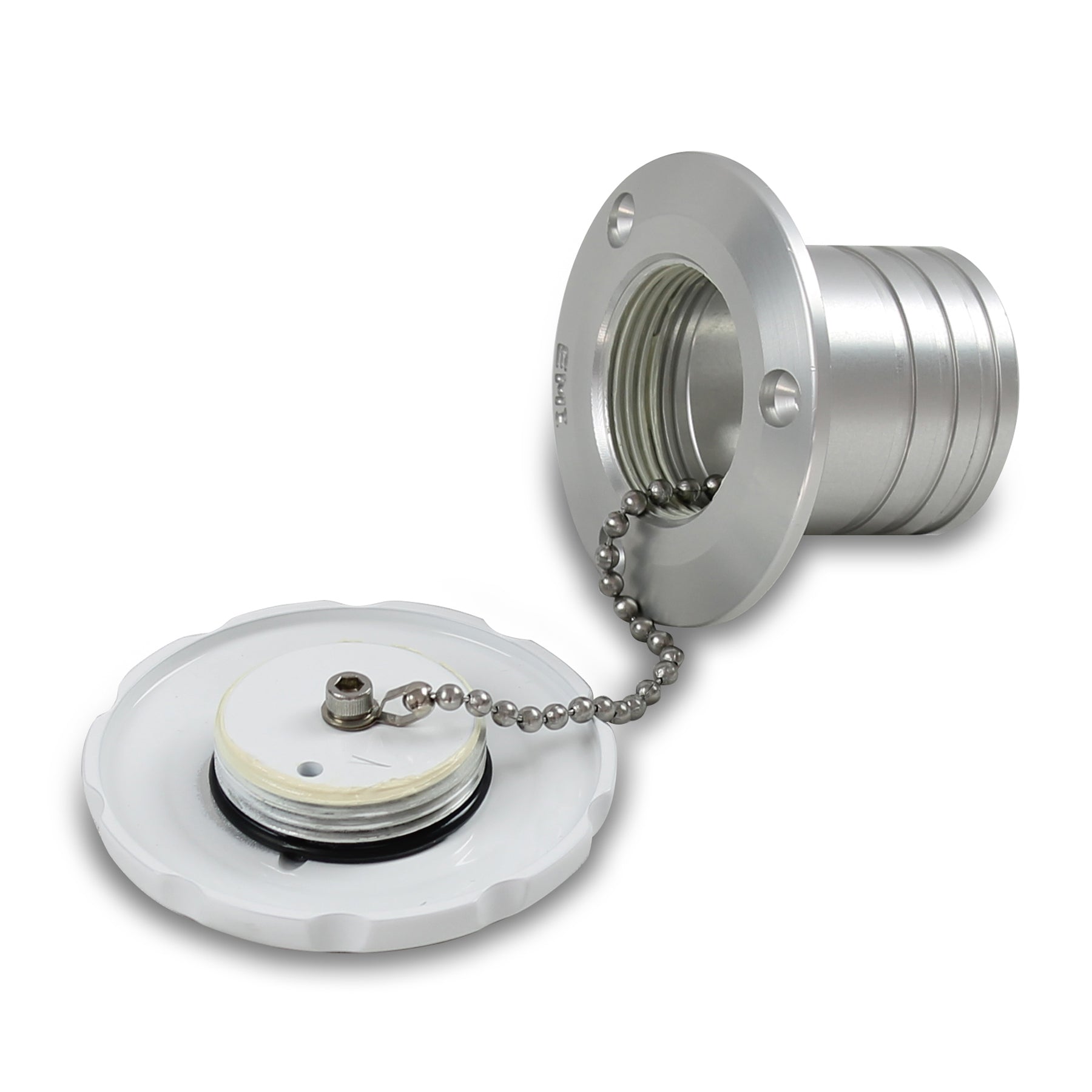 Billet Aluminum Flush Mount Deck Gas Fill - Vented 2" Hose