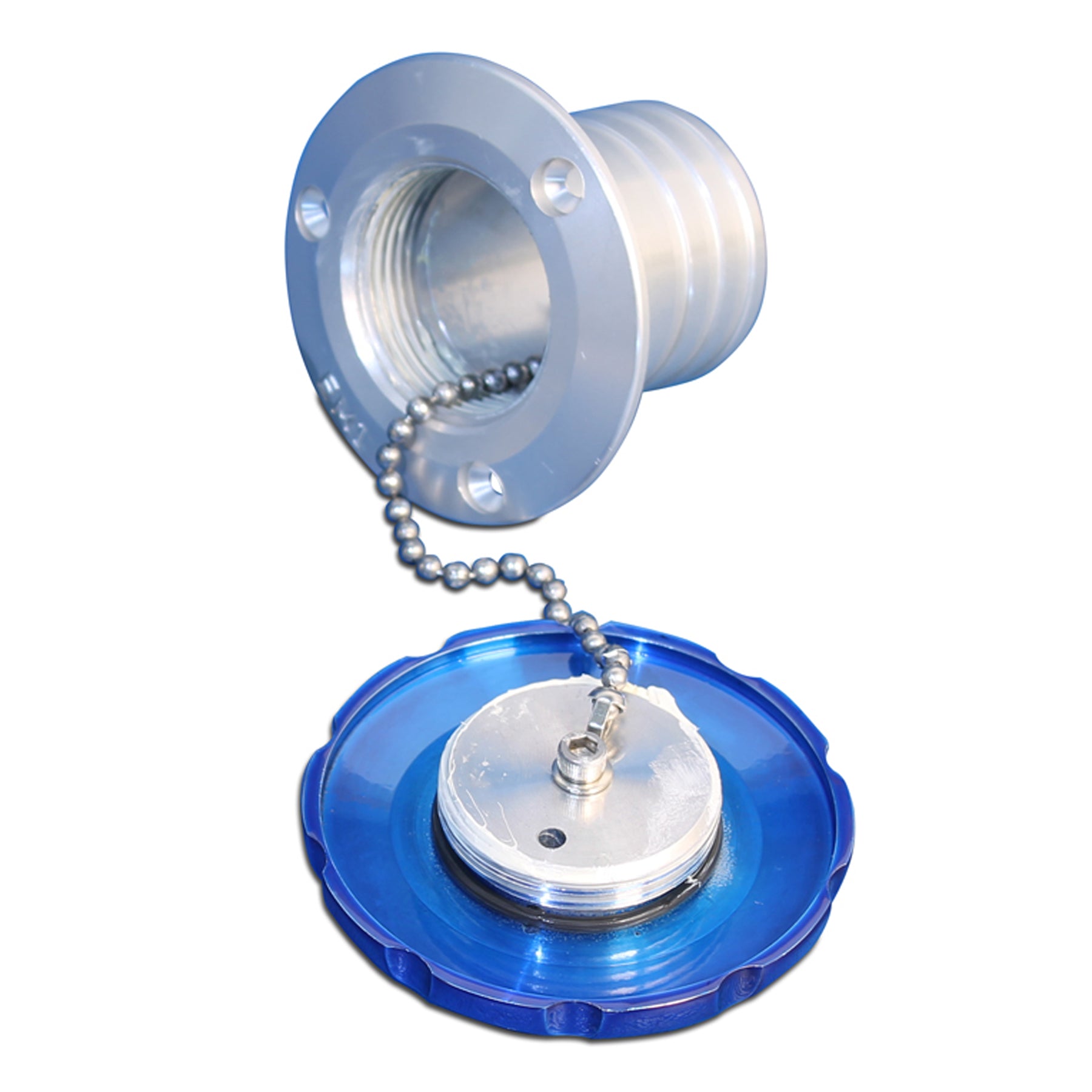 Billet Aluminum Flush Mount Deck Gas Fill - Non Vented 2" Hose