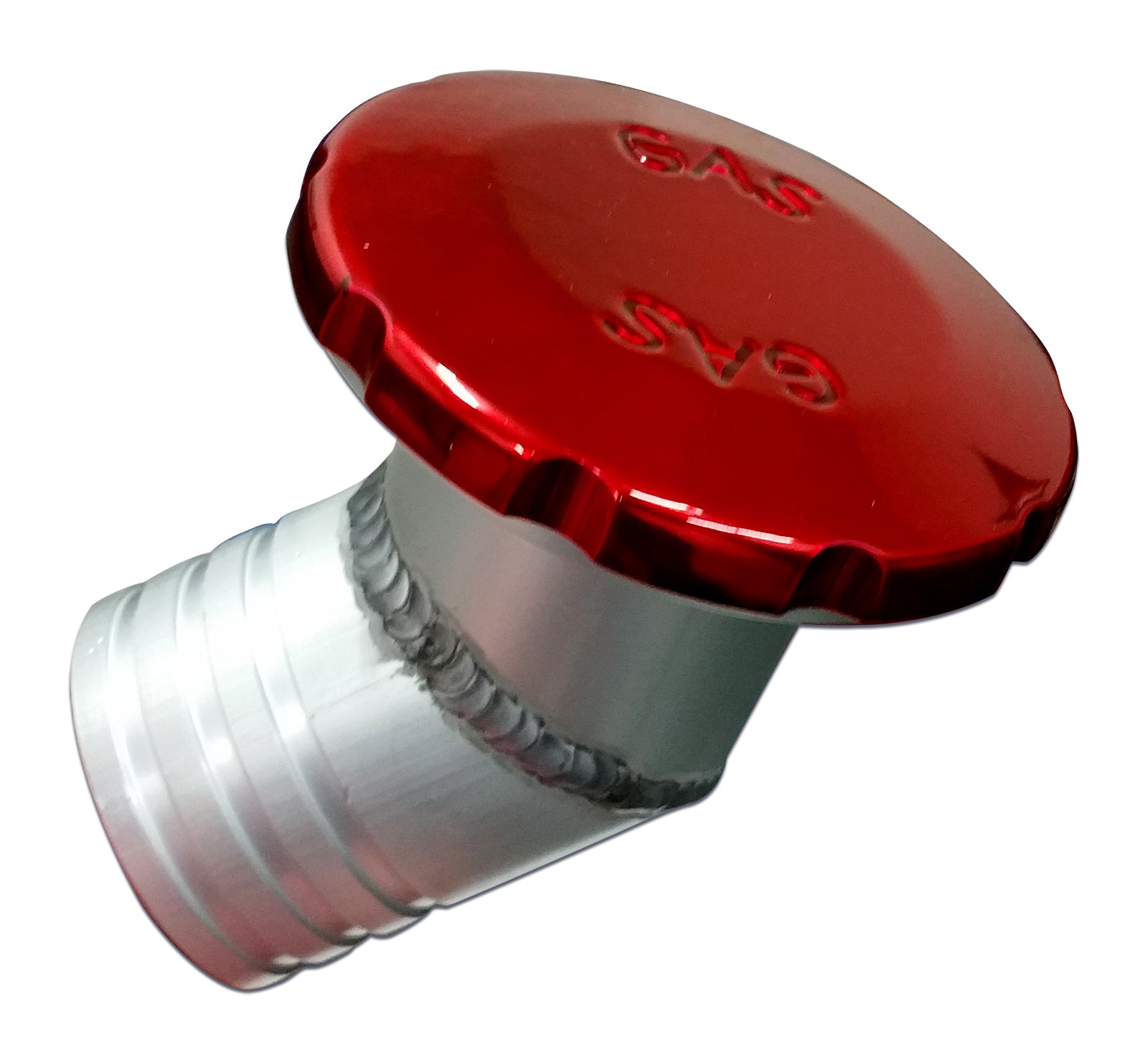Billet Aluminum Flush Mount Gas Fill Vented 2" Hose with an Angled Base