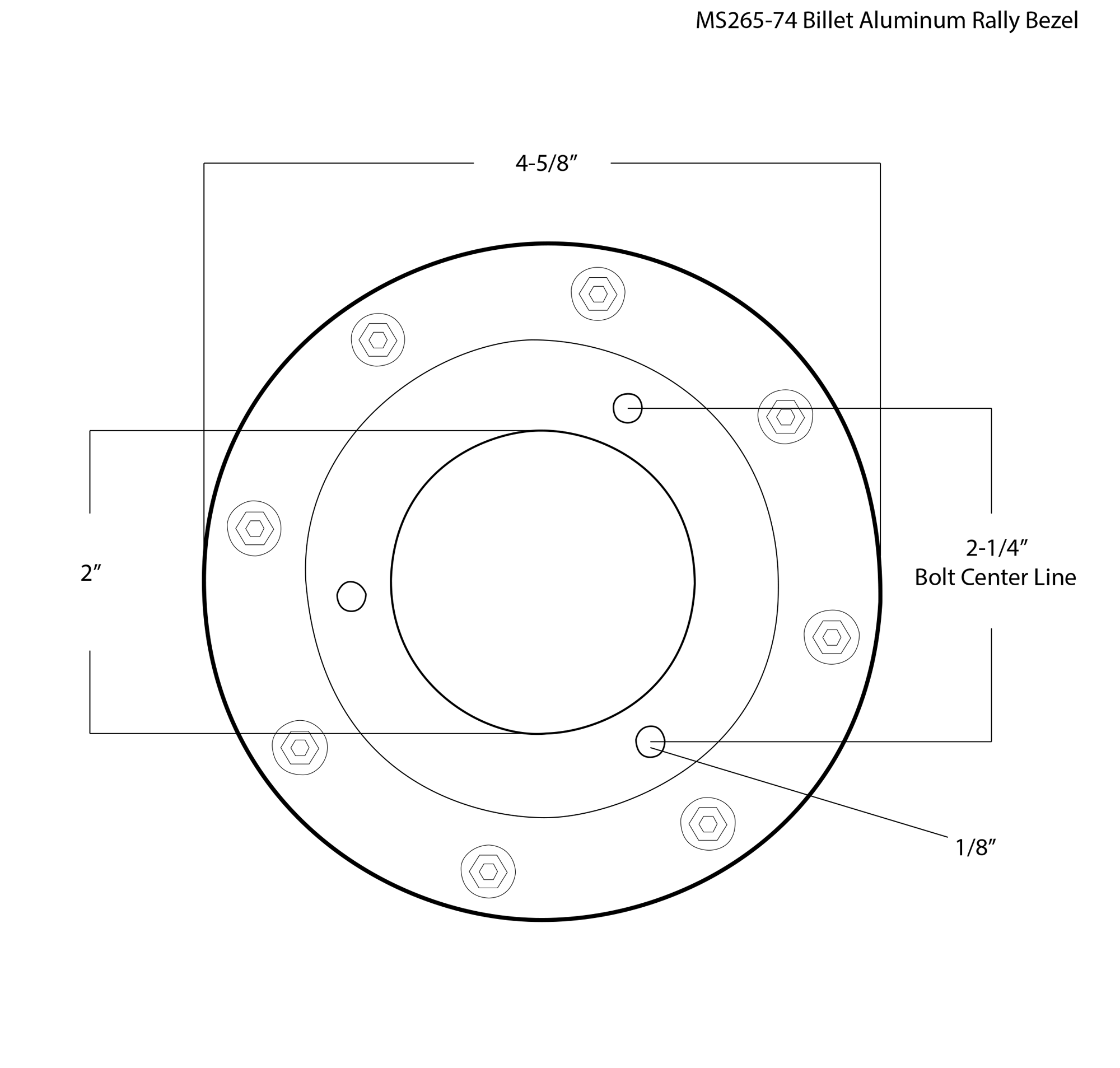 Billet Aluminum Rally Bezel