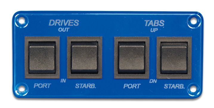 Switch Panel - Four Double Pole Switches