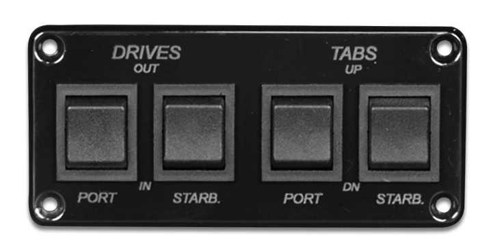 Switch Panel - Four Double Pole Switches