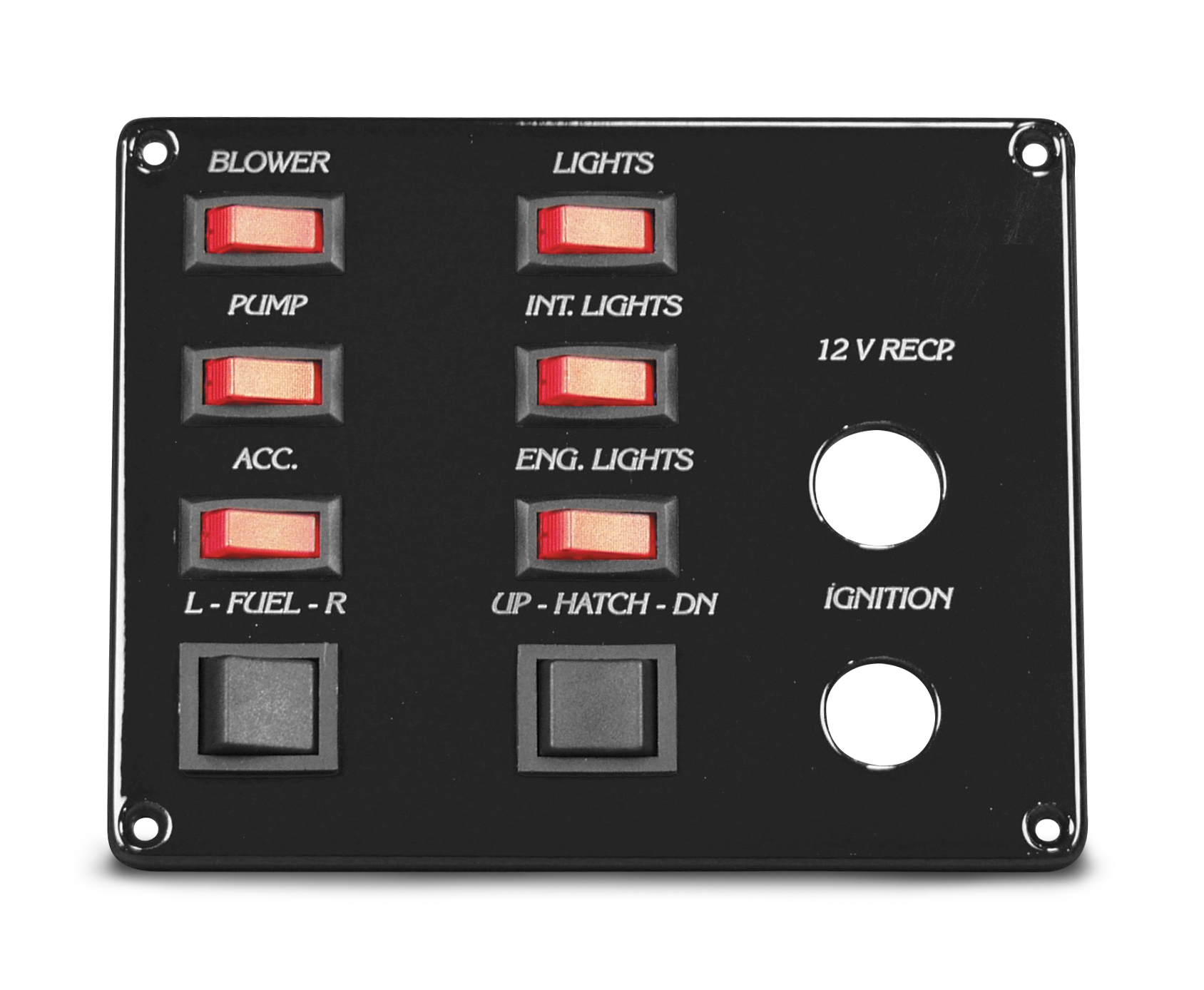 Switch Panel - Six Single Pole, Two Double Pole Switches