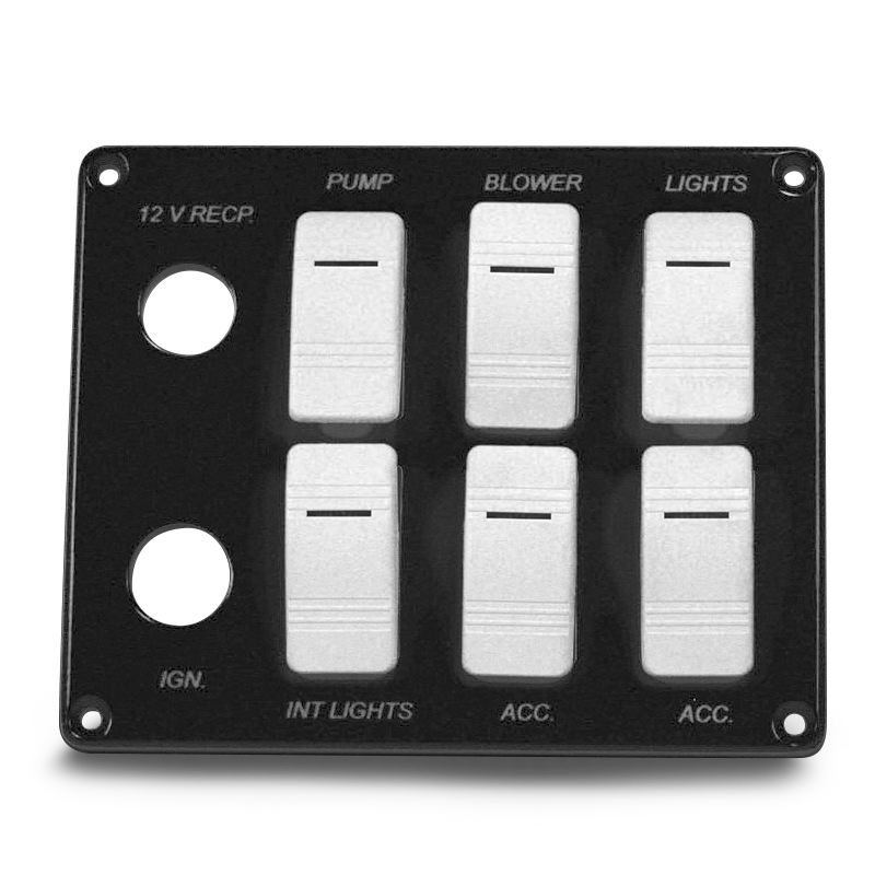 Switch Panel - Six Carling Switches and One Ignition Switch