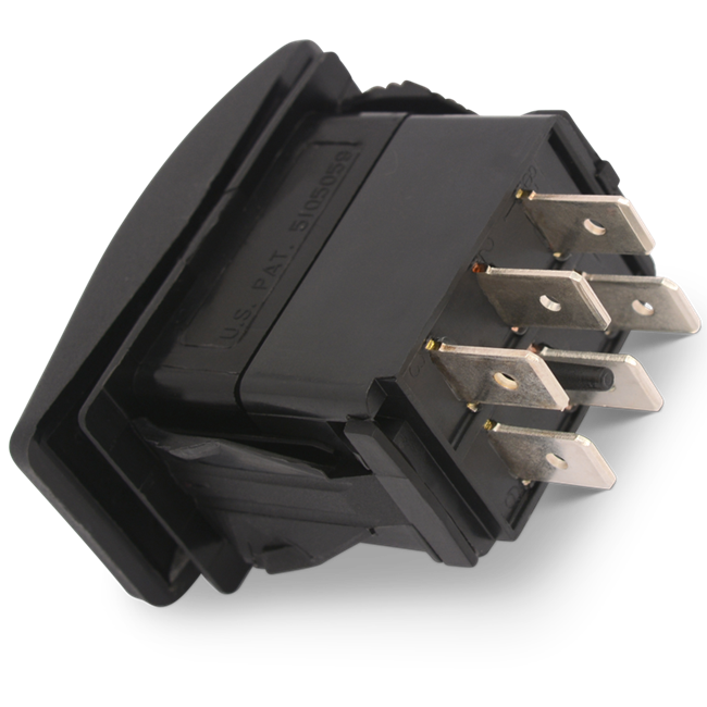 Carling Rocker Switch Double Pole, Double Throw On-On White