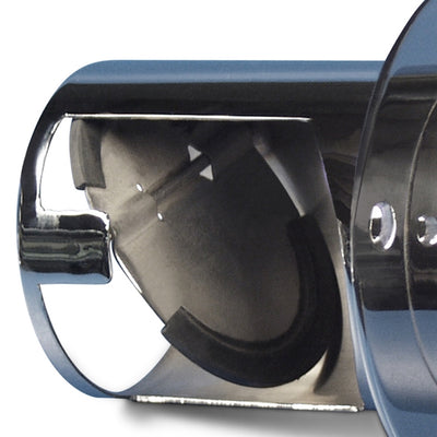 Exhaust Tip Stainless Steel Short Straight Cut End / Straight Mount Flange 4" with Flap
