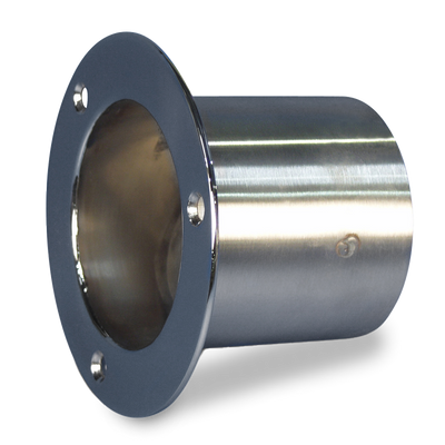 Exhaust Tip Stainless Steel Flush Mount / Straight Mount Flange 4" with Flap