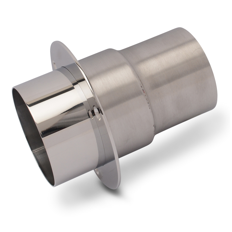Exhaust Tip Stainless Steel Short / Straight Mound Flange 3" with No Flap