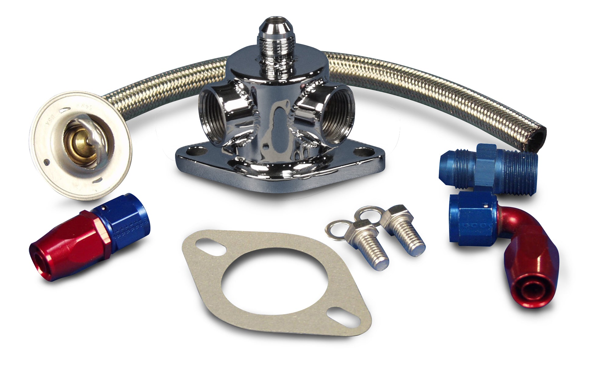 Thermostat Kit - Stainless Steel SB & BB Chevy 3 / 4" NPT Fittings