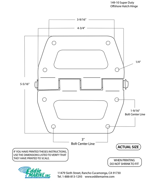 Super Duty Offshore Hatch Hinges