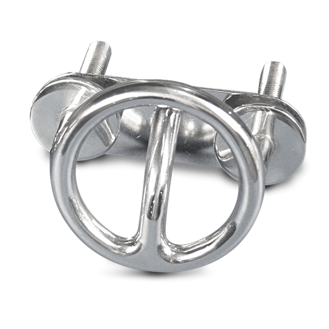 Ski Tow Ring Stainless Steel Transom Mount - 3" Round
