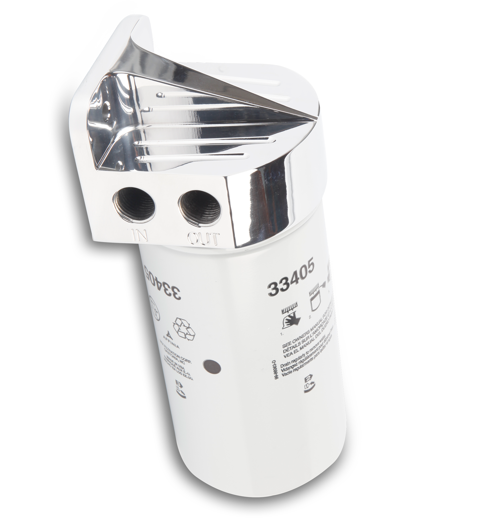 Billet Aluminum High Volume Fuel Filter / Water Separator Kit