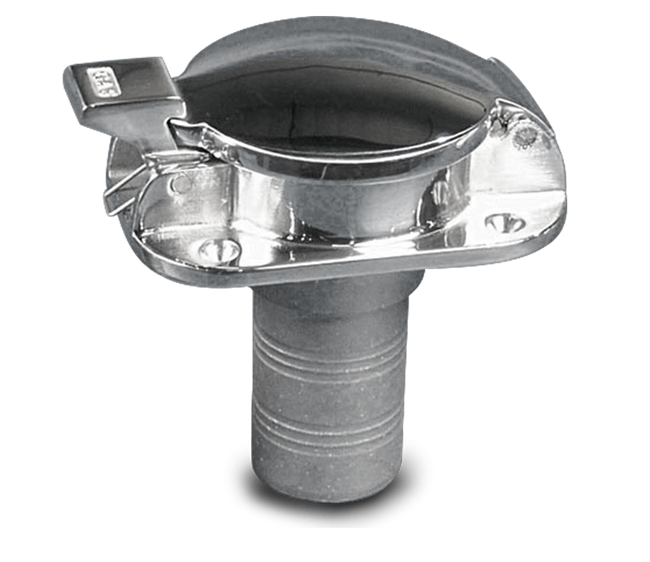Stainless Steel Flip Top Fuel Fill 1 - 1/2" Hose