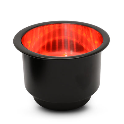 Cup Holders Stainless Steel Red LED Light