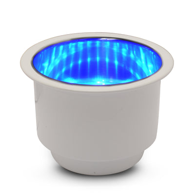 Cup Holders Stainless Steel Blue LED Light