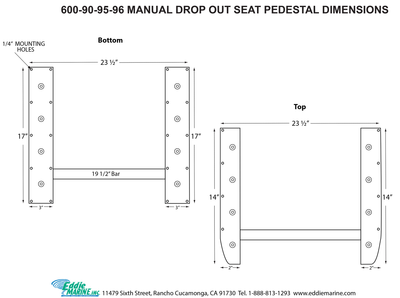 Manual Drop Out Seat Pedestal - 18"-24"