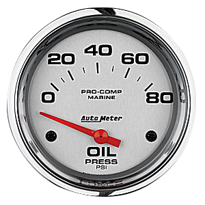 Oil Pressure 80 PSI 2 - 5 / 8" Platinum