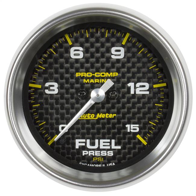 Fuel Pressure 15 PSI 2 - 1 / 16" Carbon Fiber