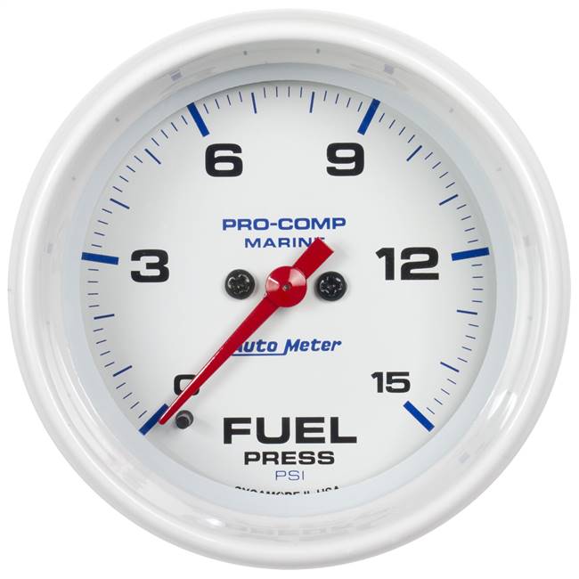 Fuel Pressure 15 PSI 2 - 1 / 16" White