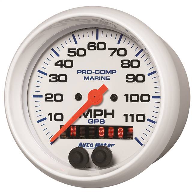 GPS HP Speedometer with Display 120 MPH 3 - 3 / 8" White