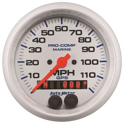 GPS HP Speedometer with Display 120 MPH 3 - 3 / 8" White