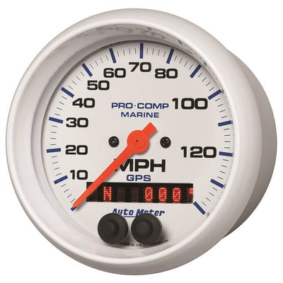 GPS HP Speedometer with Display 140 MPH 3 - 3 / 8" White