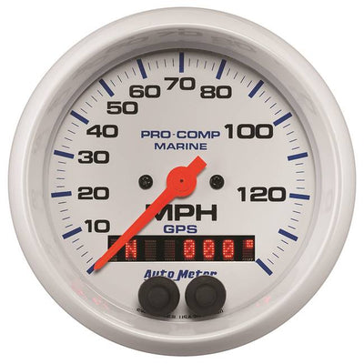 GPS HP Speedometer with Display 140 MPH 3 - 3 / 8" White