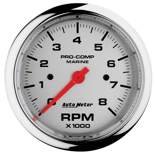 Tachometer 8,000 RPM 3 - 3 / 8" Platinum