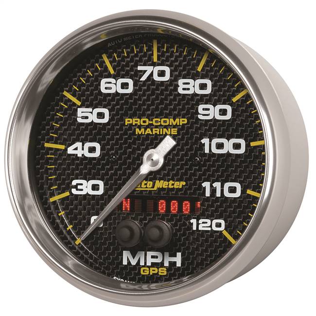 GPS HP Speedometer with Display 120 MPH 5" Carbon Fiber