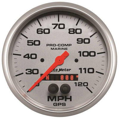 GPS HP Speedometer with Display 120 MPH 5" Silver
