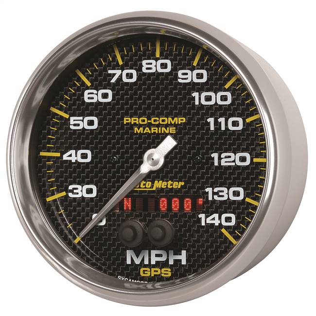 GPS HP Speedometer with Display 140 MPH 5" Carbon Fiber