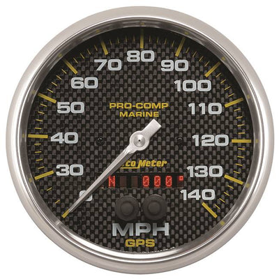 GPS HP Speedometer with Display 140 MPH 5" Carbon Fiber