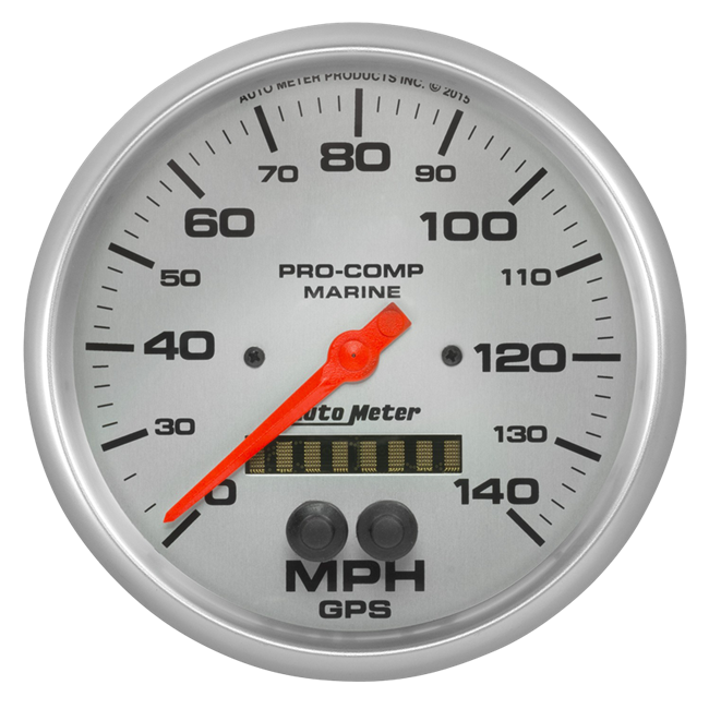 GPS HP Speedometer with Display 140 MPH 5" Silver