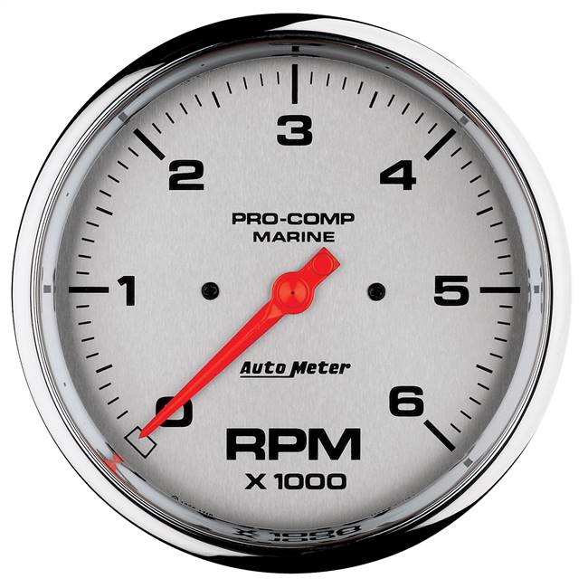 Tachometer 6,000 RPM 5" Platinum
