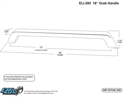 Grab Handle Billet Aluminum Universal Handle Series - 16"