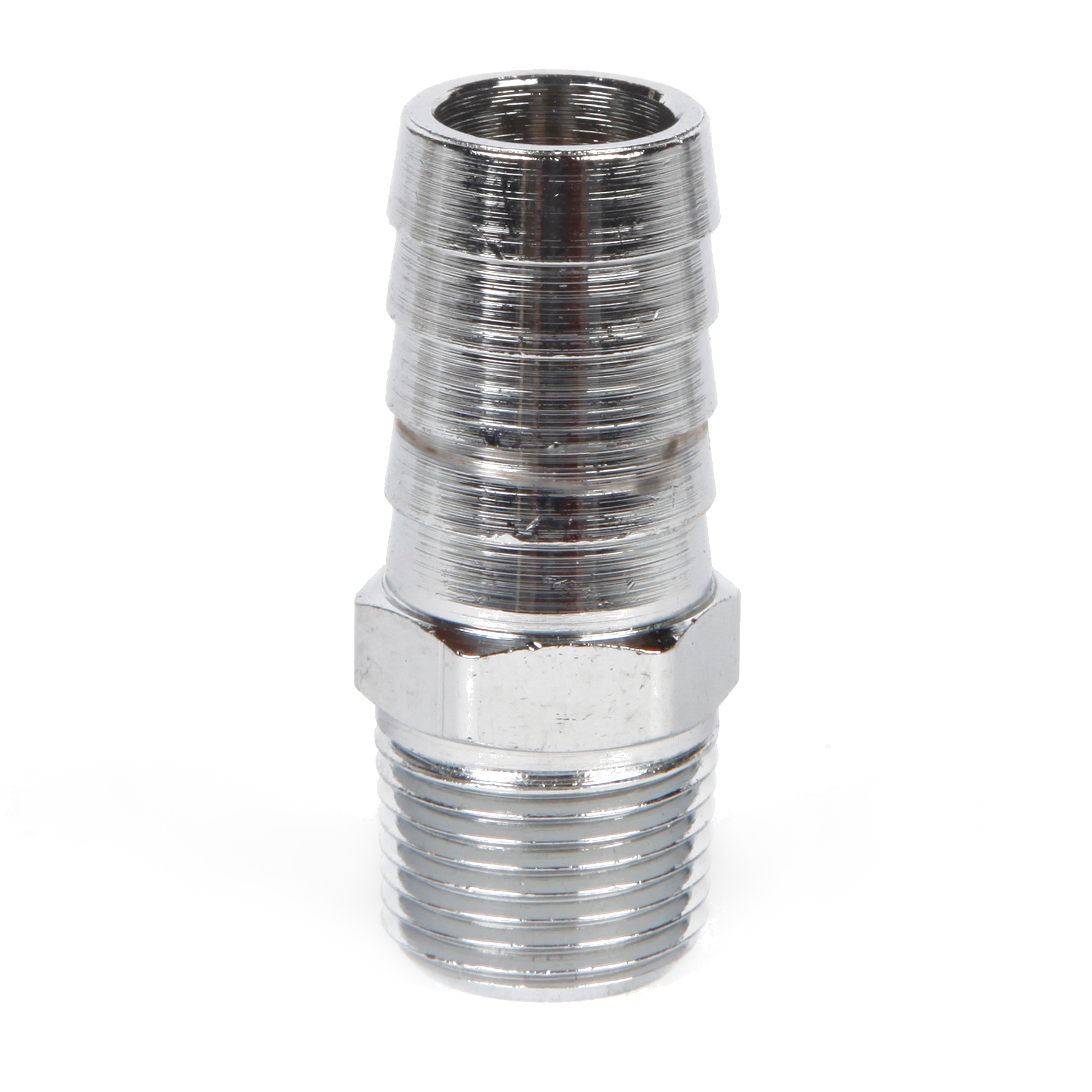 Chrome Brass Fitting 1/4" NPT 3/8" Hose