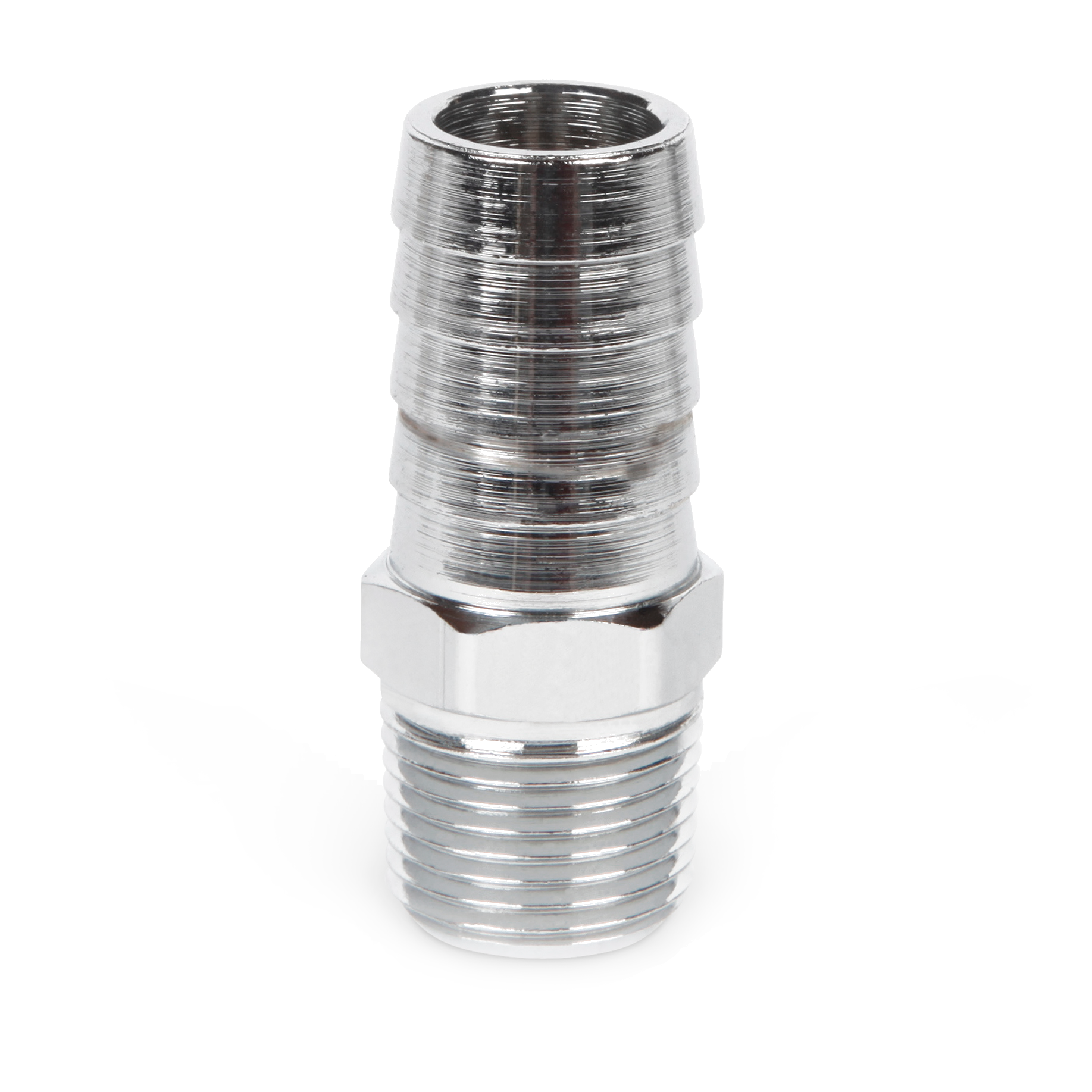 Chrome Brass Fitting 1/8" NPT 3/8" Hose