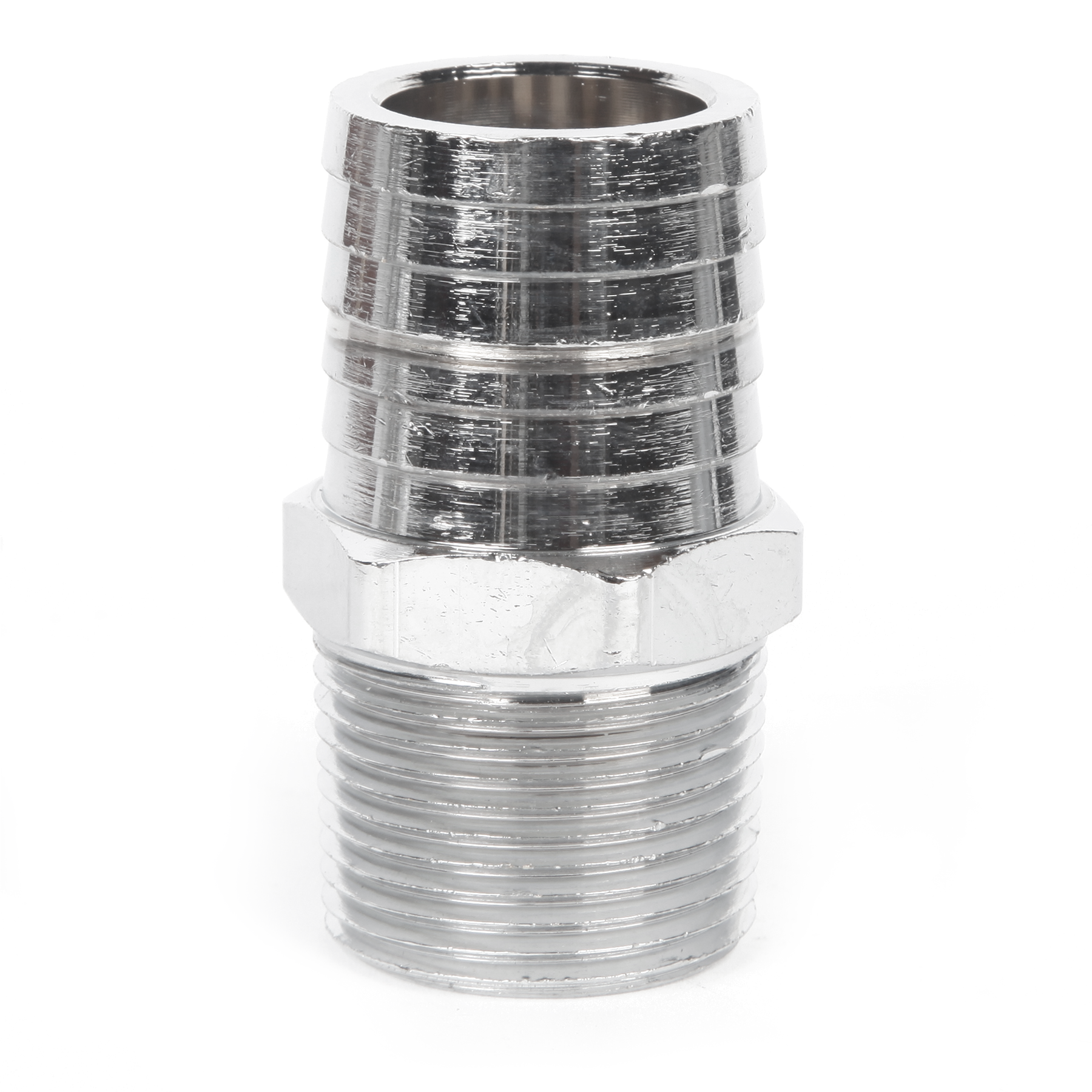 Chrome Brass Fitting 3/4" NPT 1" Hose